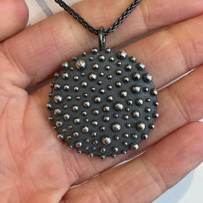 Dahlia Kanner Necklaces Bumpy Shield Pendant Necklace Dahlia Kanner Necklaces Bumpy Shield Pendant Necklace