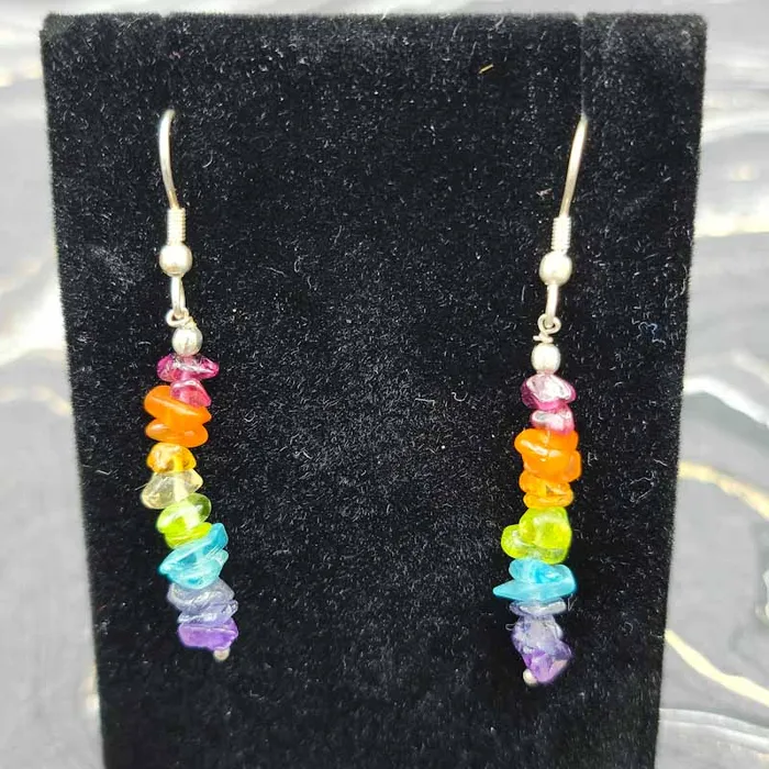 Earrings Avalon Trading Dangling Crystal Chip Earrings