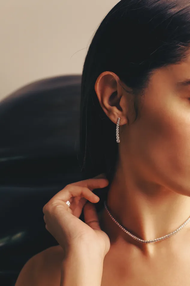 Earrings Degrade Tennis diamond Earrings The Private Room Fine Jewelry