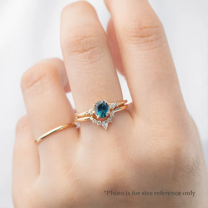 Envero Jewelry Rings Estel Ring 6x5mm 080ct Light Blue Green Oval Montana Sapphire 14K Yellow Gold Envero Jewelry Rings Estel Ring 6x5mm 080ct Light Blue Green Oval Montana Sapphire 14K Yellow Gold