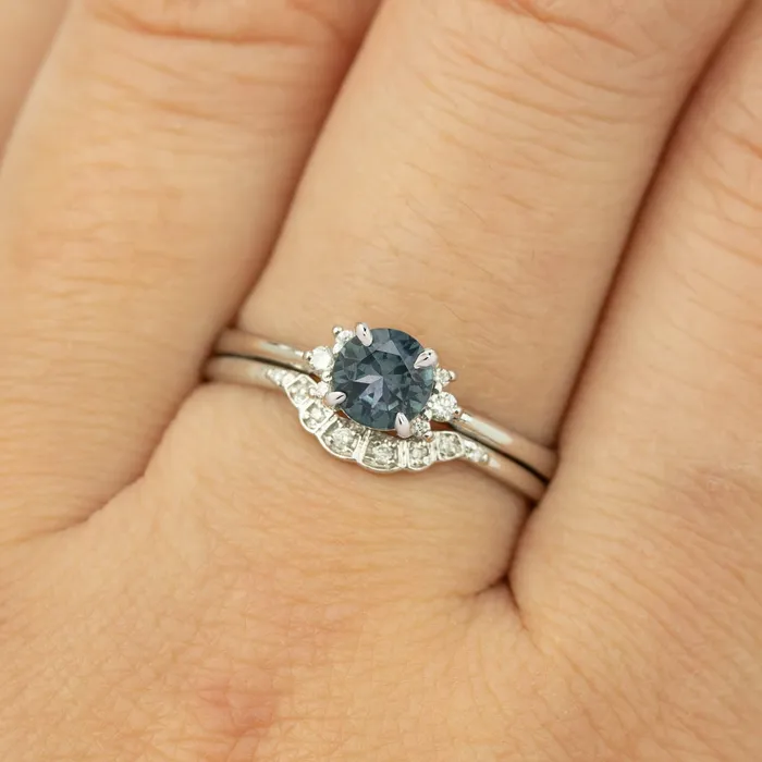 Envero Jewelry Rings Lena Ring 065ct Blue Green Montana Sapphire 14k White Gold one of a kind Envero Jewelry Rings Lena Ring 065ct Blue Green Montana Sapphire 14k White Gold one of a kind