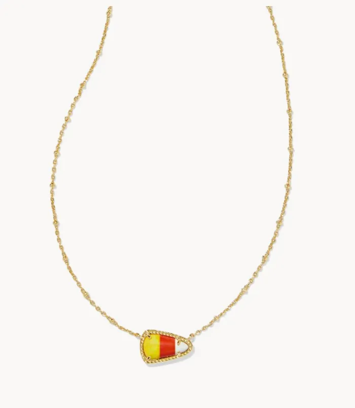 KENDRA SCOTT Candy Corn Gold Short Pendant Necklace in Candy Corn Magnesite 9608863416 KENDRA SCOTT Necklaces