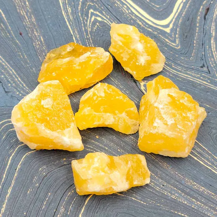 Orange Calcite Raw Small Jensen Rocks Earrings
