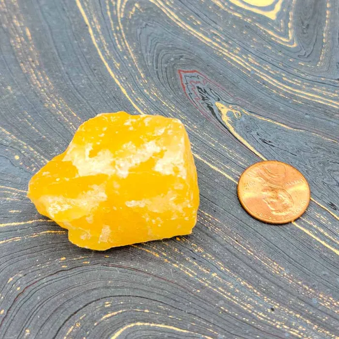 Orange Calcite Raw Small Jensen Rocks Earrings