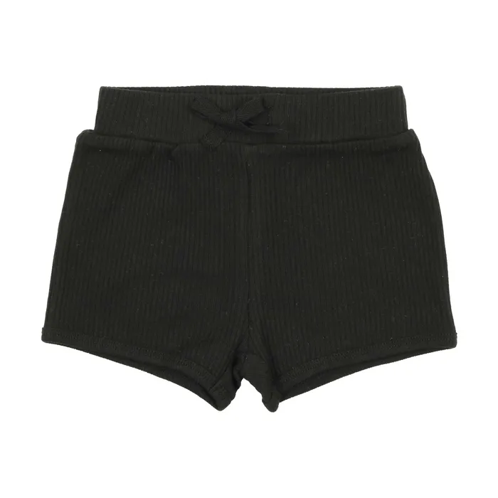 Rings Lil Legs Lil Legs Ribbed Track Shorts Black