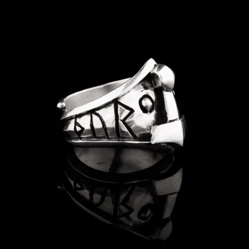 Rings Northan Viking Silver Thors Hammer Ring