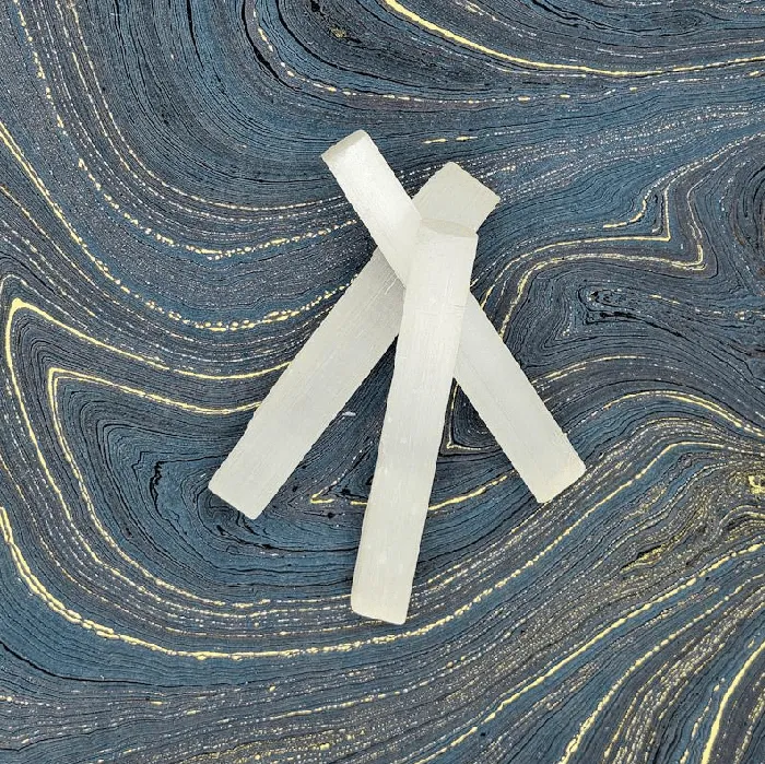 Selenite Rough Sticks Calming Peaceful Energy Clearing Natural Energy Earrings