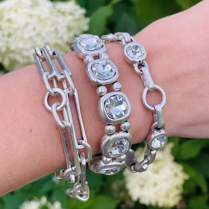 Sterling Silver Pewter Stackable Bracelets HeidiJHale Designs Rings