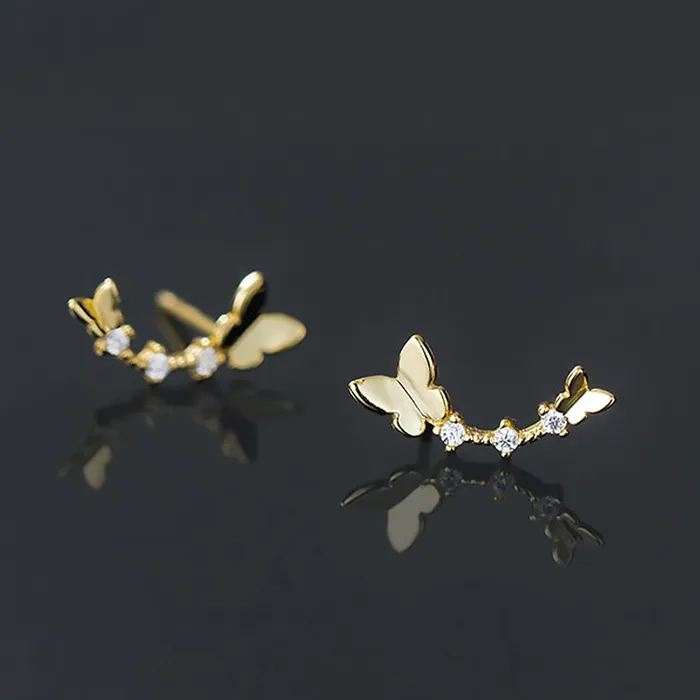 Sweet Gold Butterfly Sorasol Earrings