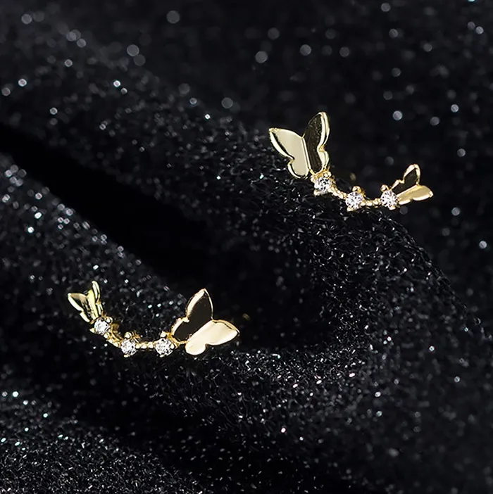 Sweet Gold Butterfly Sorasol Earrings