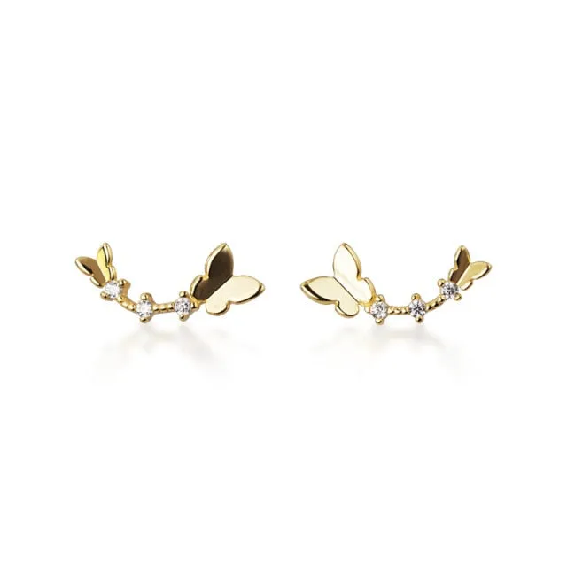 Sweet Gold Butterfly Sorasol Earrings