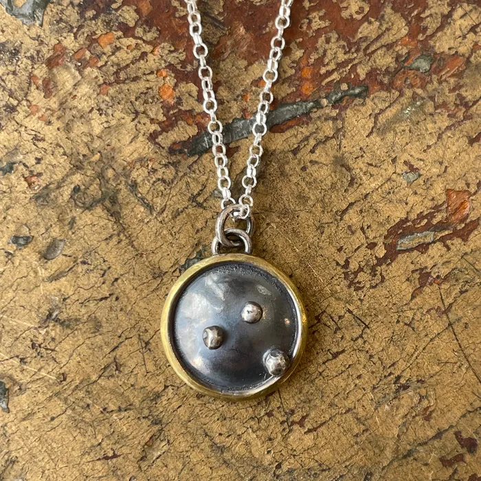 THE OPAL Sterling Dome Pendant with Sterling balls Necklaces