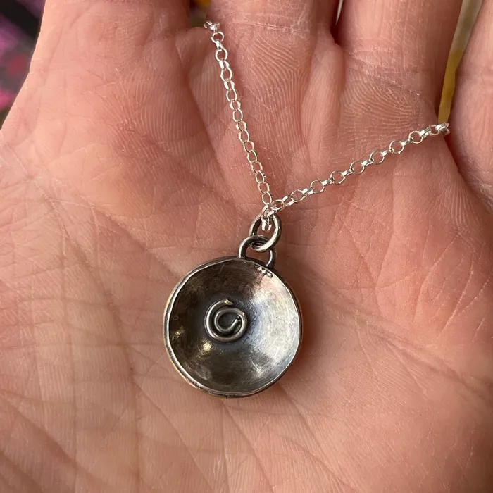 THE OPAL Sterling Dome Pendant with Sterling balls Necklaces