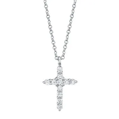 017CT DIAMOND CROSS NECKLACE SHY CREATIONS Necklaces