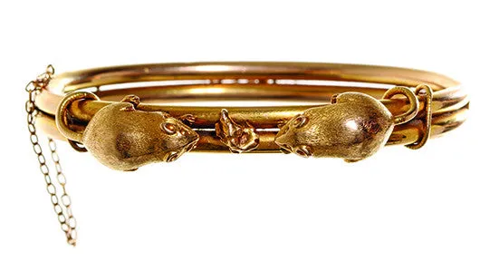 Bracelets Bell Bird Antiques Victorian Thornhill Mouse Bangle