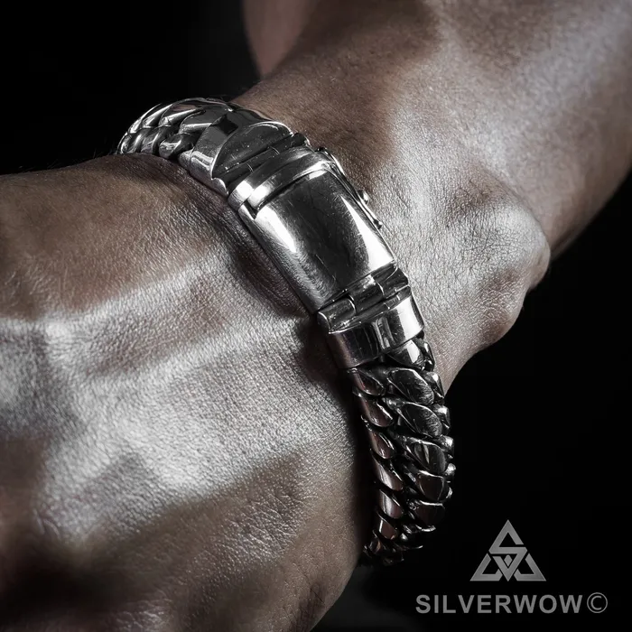 Bracelets Woven Snake Bracelet 15mm silverwow