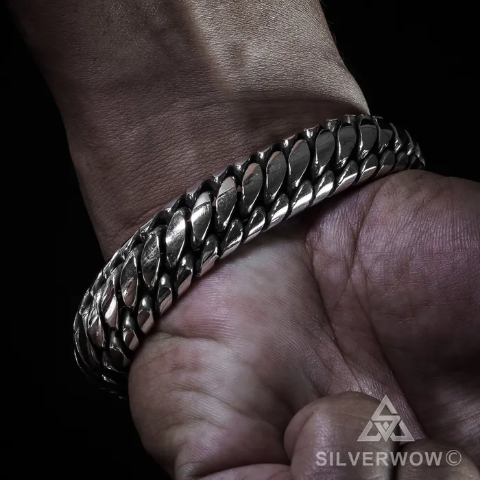 Bracelets Woven Snake Bracelet 15mm silverwow