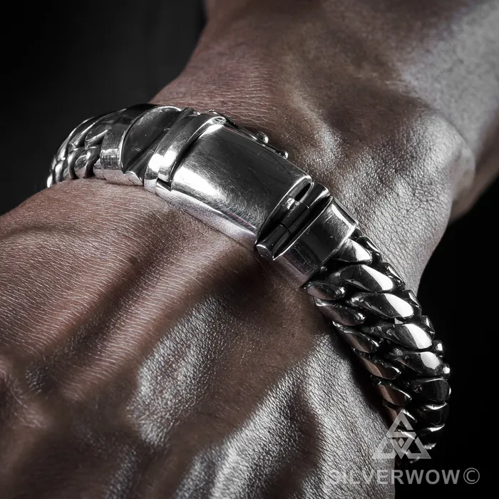 Bracelets Woven Snake Bracelet 15mm silverwow