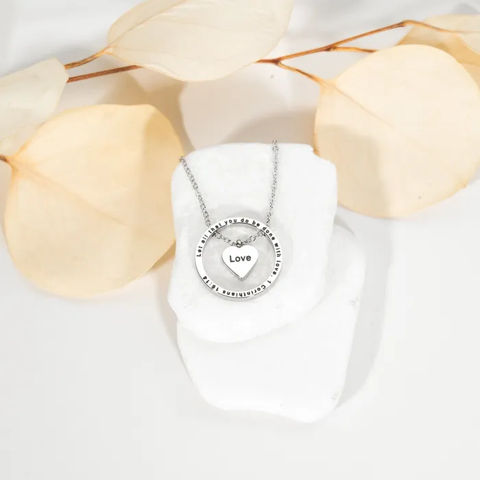 Love Floating Heart Necklace Forever Truth Necklaces