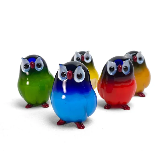 Murano Glass Owl The Soul of the Night Balbi Cristiano Necklaces