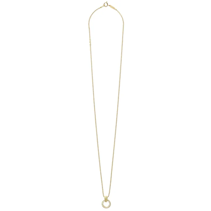 Necklaces LAGOS Meridian 18K Gold Diamond Circle Pendant Necklace