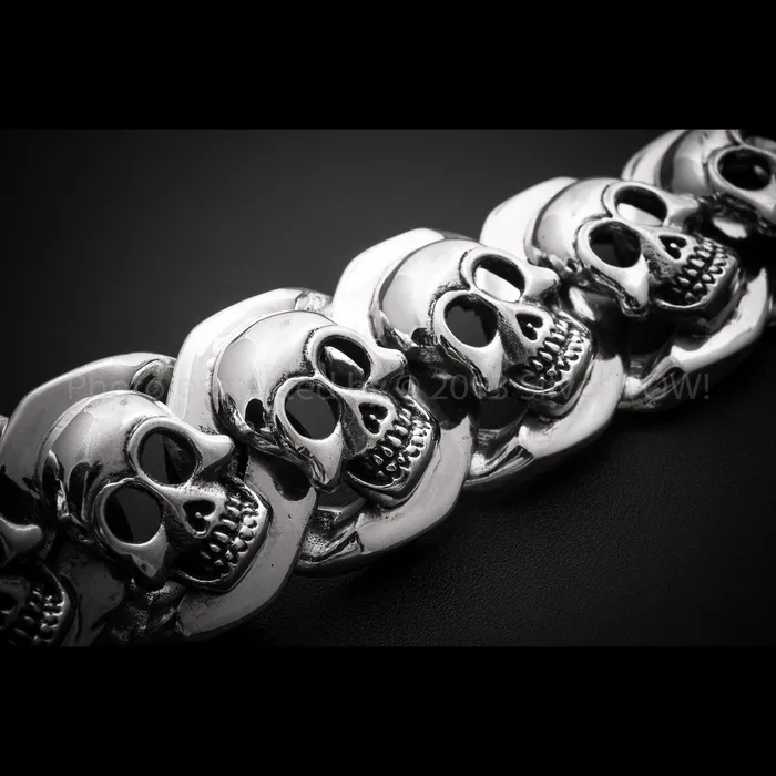 Skulls Bracelet 23mm silverwow Bracelets