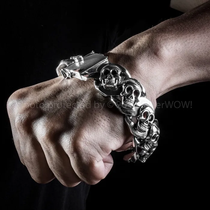 Skulls Bracelet 23mm silverwow Bracelets