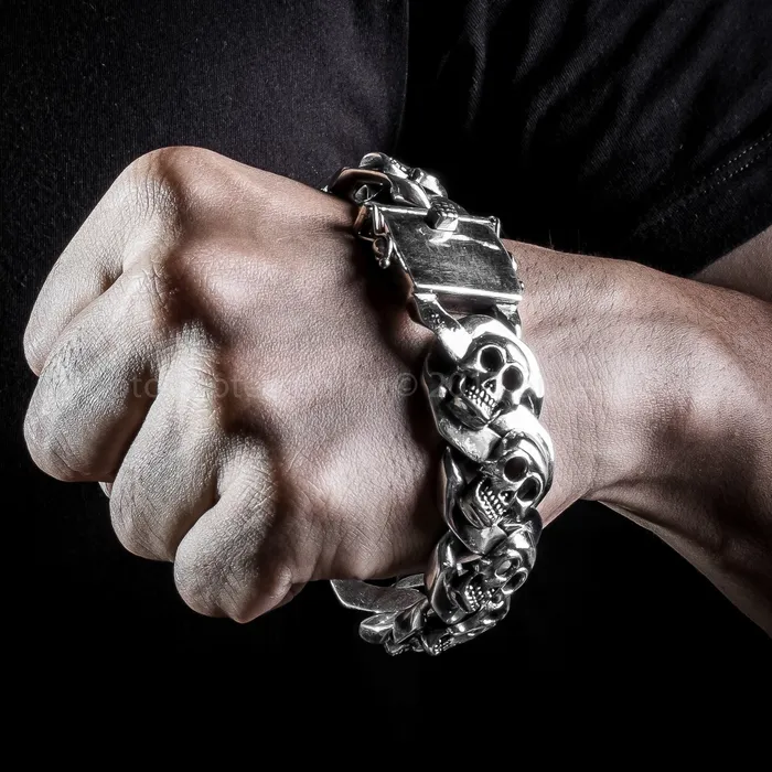 Skulls Bracelet 23mm silverwow Bracelets