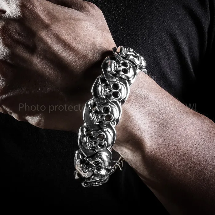 Skulls Bracelet 23mm silverwow Bracelets