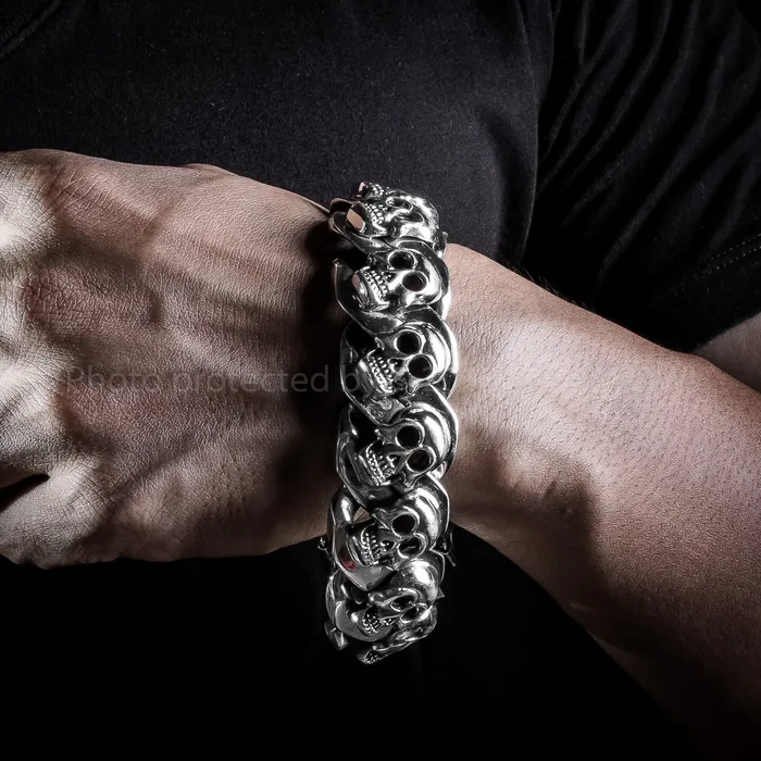 Skulls Bracelet 23mm silverwow Bracelets
