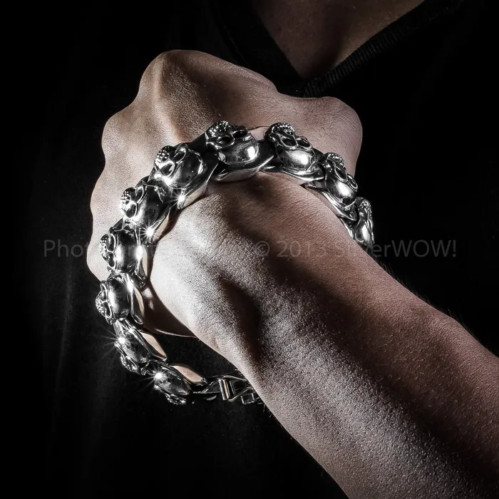 Skulls Bracelet 23mm silverwow Bracelets