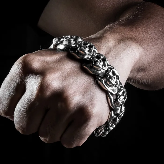 Skulls Bracelet 23mm silverwow Bracelets