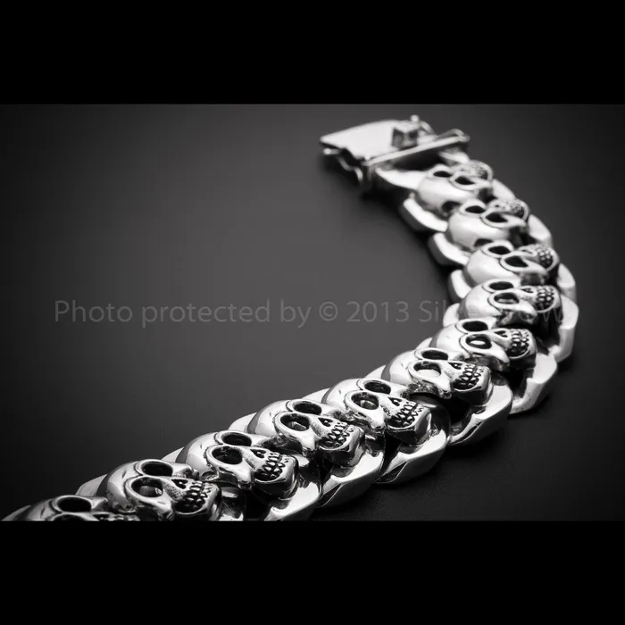 Skulls Bracelet 23mm silverwow Bracelets