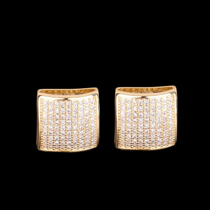 Umbrella 12MM Umbrella Iced Out Diamond Stud Earrings Earrings