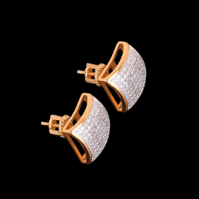 Umbrella 12MM Umbrella Iced Out Diamond Stud Earrings Earrings