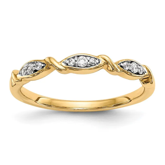 008ct CZ Solid Real 14K Yellow Gold Wedding Band Ring Goldia Rings