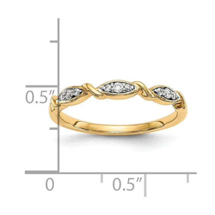 008ct CZ Solid Real 14K Yellow Gold Wedding Band Ring Goldia Rings