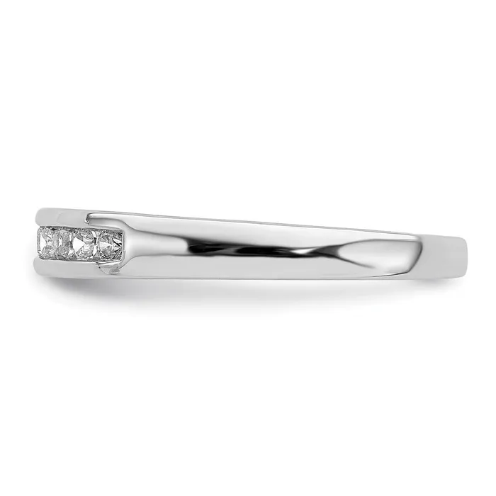 018ct CZ Solid Real 14K White Gold Wedding Band Ring Goldia Rings
