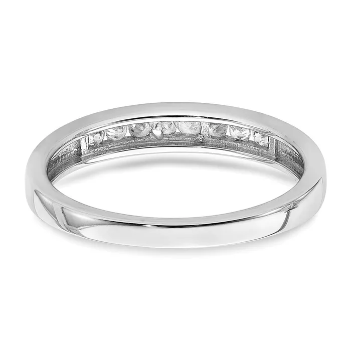 018ct CZ Solid Real 14K White Gold Wedding Band Ring Goldia Rings