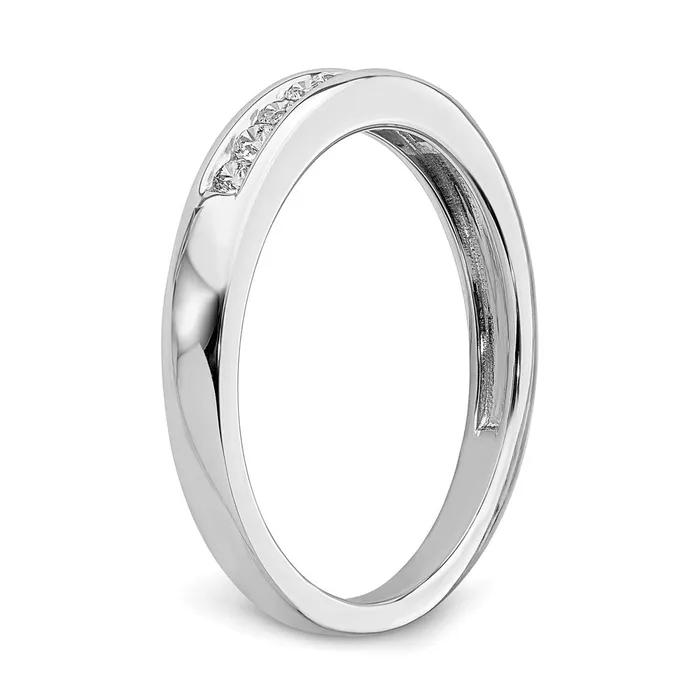 018ct CZ Solid Real 14K White Gold Wedding Band Ring Goldia Rings