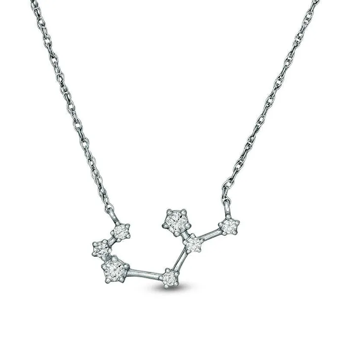 02 CT TW Natural Diamond Sagittarius Constellation Necklace in Sterling Silver Goldia Necklaces 02 CT TW Natural Diamond Sagittarius Constellation Necklace in Sterling Silver Goldia Necklaces