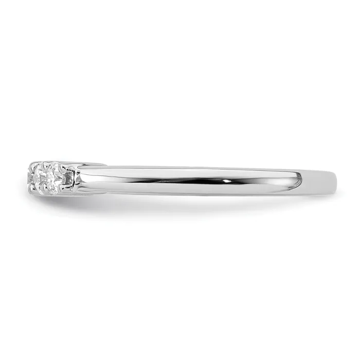033ct CZ Solid Real 14K White Gold 5Stone Wedding Band Ring Goldia Rings