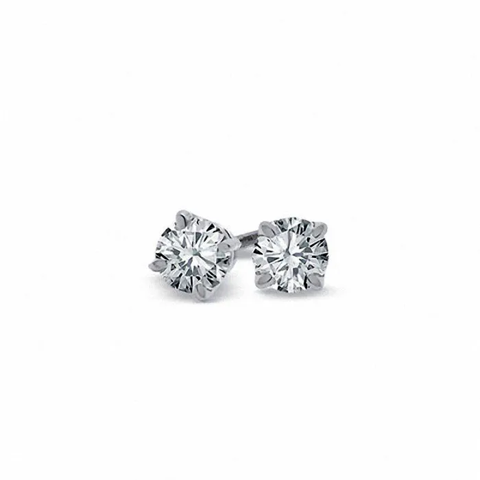 05 CT TW Certified Diamond Solitaire Stud Earrings in 18K White Gold ISI2 Goldia Earrings 05 CT TW Certified Diamond Solitaire Stud Earrings in 18K White Gold ISI2 Goldia Earrings