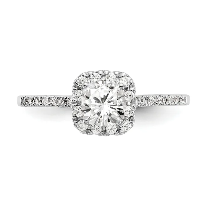 050ct CZ Solid Real 14ktt Cushion Halo Engagement Ring Goldia Rings