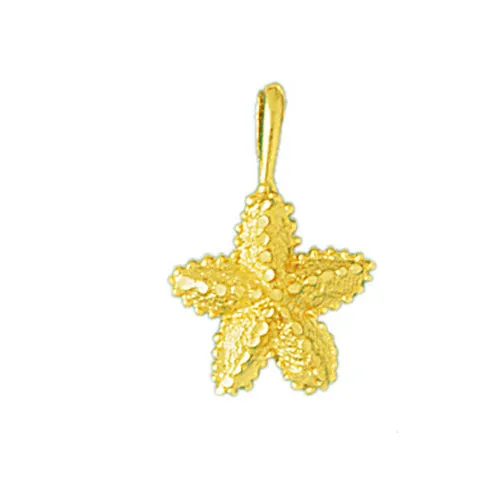 14K Gold Sea Life Starfish Charm Goldia Charm Necklaces