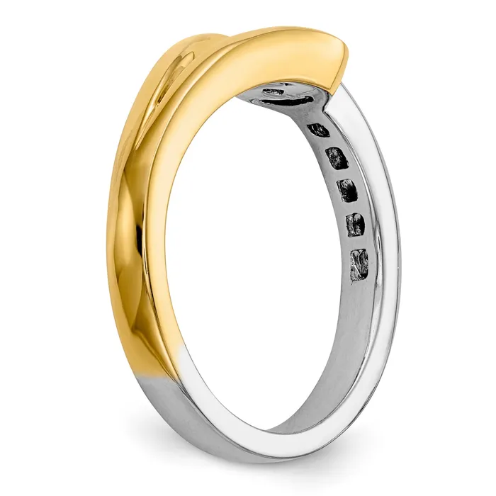 14K Two tone Diamond Peg Set CZ Engagement Ring Goldiacom Rings