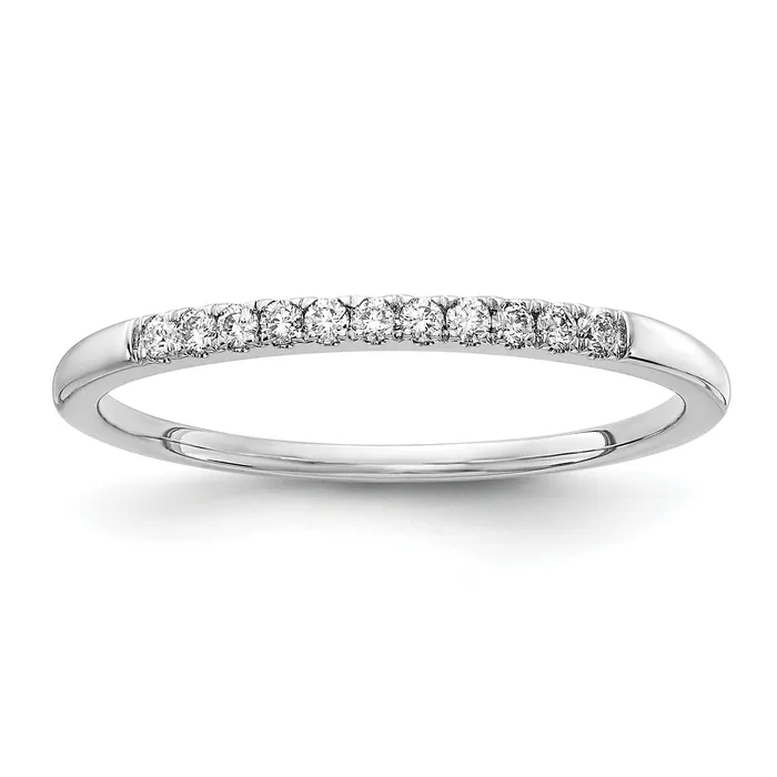 14k White Gold 110 Ct Lab Grown Diamond VSSI G Wedding Band Ring Goldia Rings