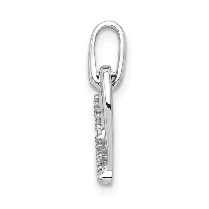 14k White Gold 115ct Real Diamond Heart Pendant Goldia Necklaces