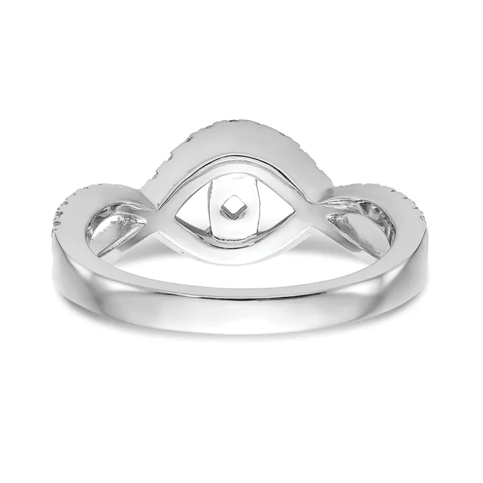 14k White Gold 12 Ct Lab Grown Diamond VSSI G Criss Cross Peg Set Engagement Ring Goldia Rings