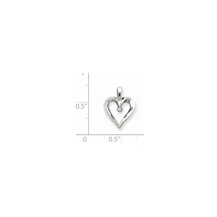 14k White Gold A Diamond Heart Goldiacom Rings